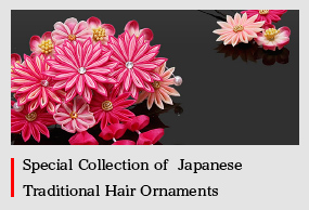 Different kinds of Kanzashi and Japanese hair accessories. 
