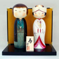 Japanese Kokeshi Doll - Towani (with a stand & Folding screen) 
